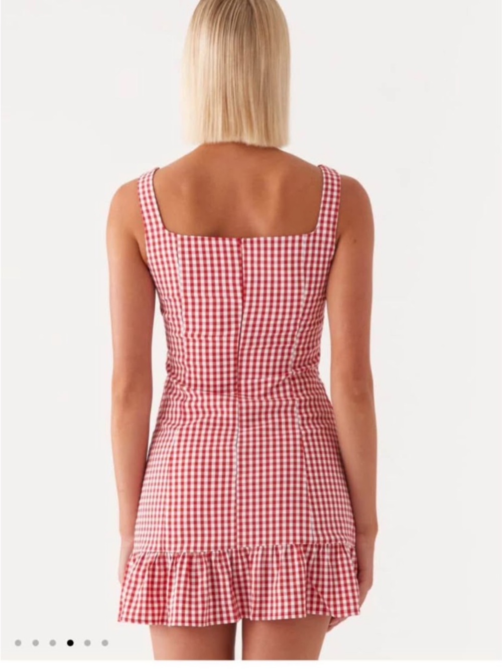 Peppermayo Red Gingham Mini Dress - Picture 2 of 2